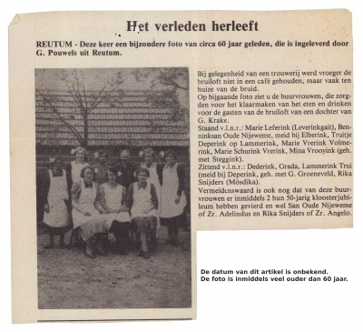 Het verleden herleeft. Datum van dit artikel niet bekend.
