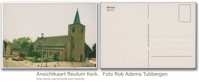 Ansichtkaart Kerk Reutum. 