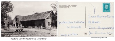 Anischtkaart Reutum Cafe Restaurant De Molenberg 1974