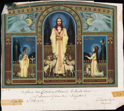 Diploma Godsdienstkennis JG Snijders 1932 Pastoor Lauteslager