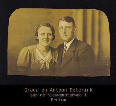 Grada en Antoon Deterink. Nieuwematenweg 1 Reutum. Uit archief Hennie Deterink.