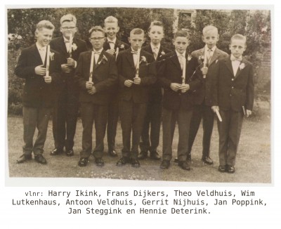 Reutum 6de klassers 1959.  Uit het archief van Hennie Deterink